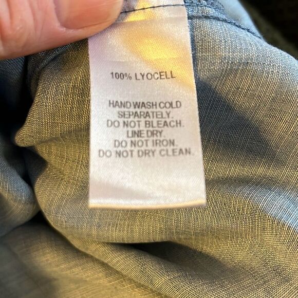 Lulus Chambray Off The Shoulder Ruffle Dress - Women's Size Small - Picture 4 of 4